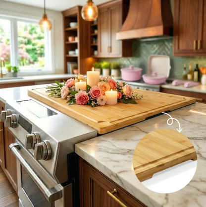 Large Bamboo Cutting Board – 4-in-1 Multifunctional Kitchen Board