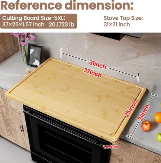 Large Bamboo Cutting Board – 4-in-1 Multifunctional Kitchen Board